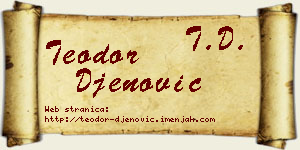 Teodor Đenović vizit kartica